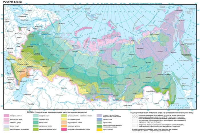 Карта климатических зон россии атлас 8 класс
