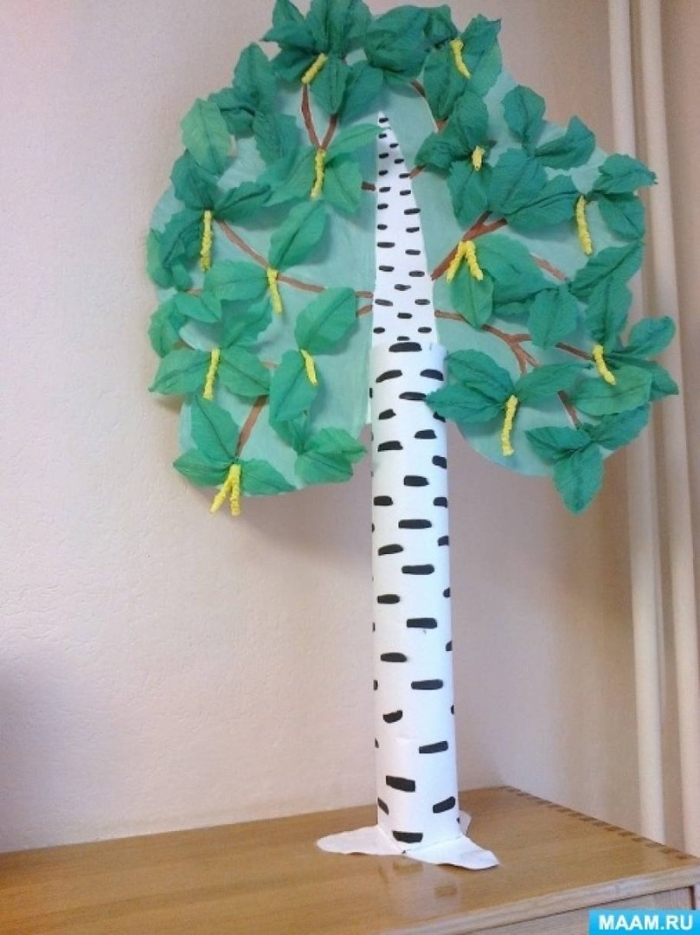 Поделка береза в детский сад