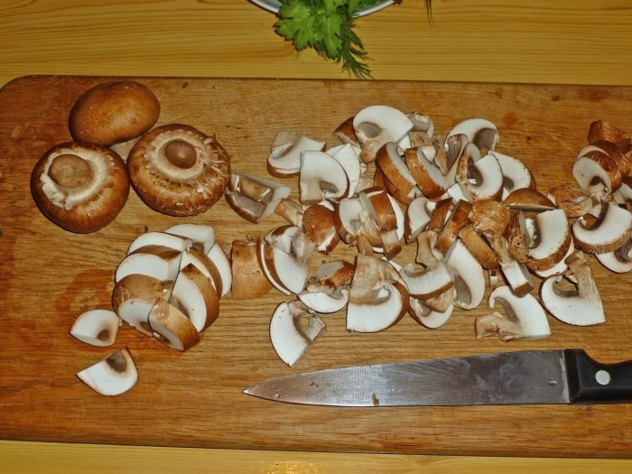 Нарезка грибов