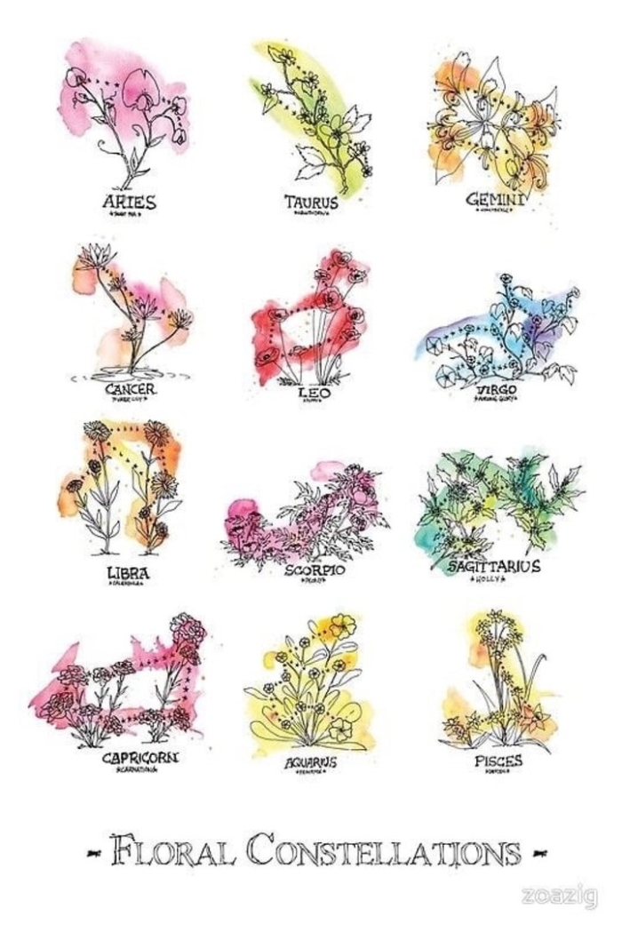 Тату растения эскизы