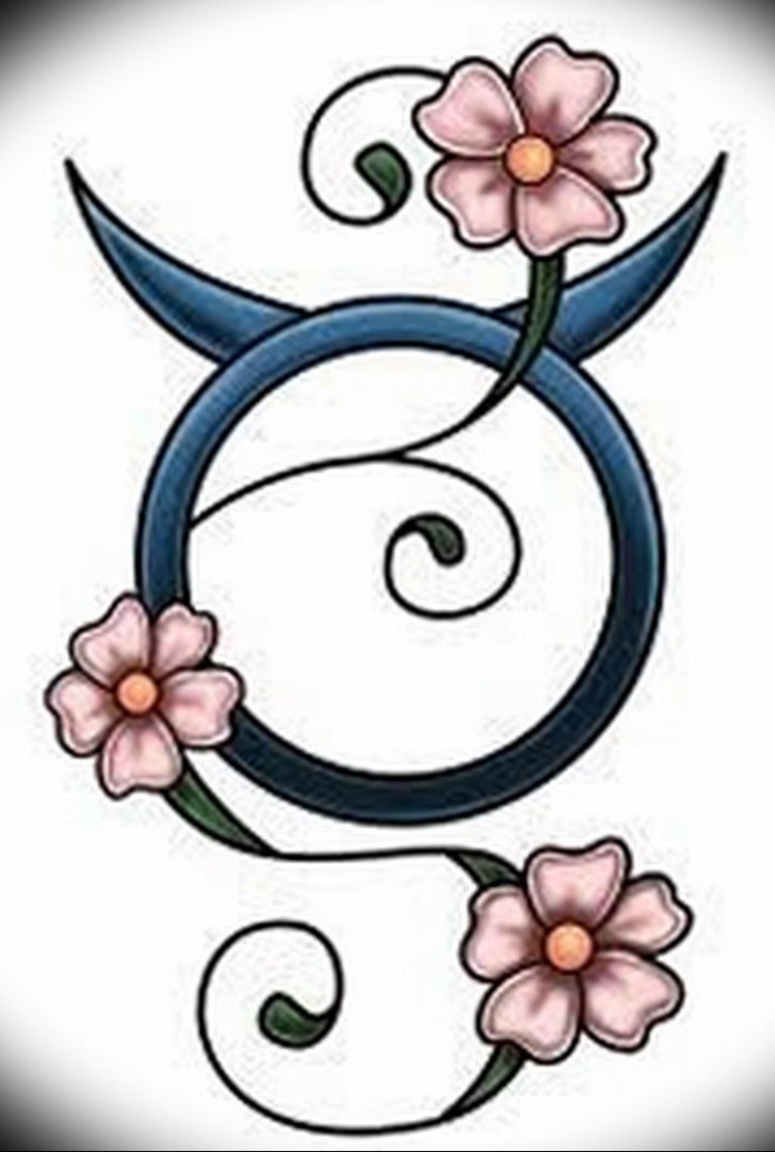Тату знак зодиака телец